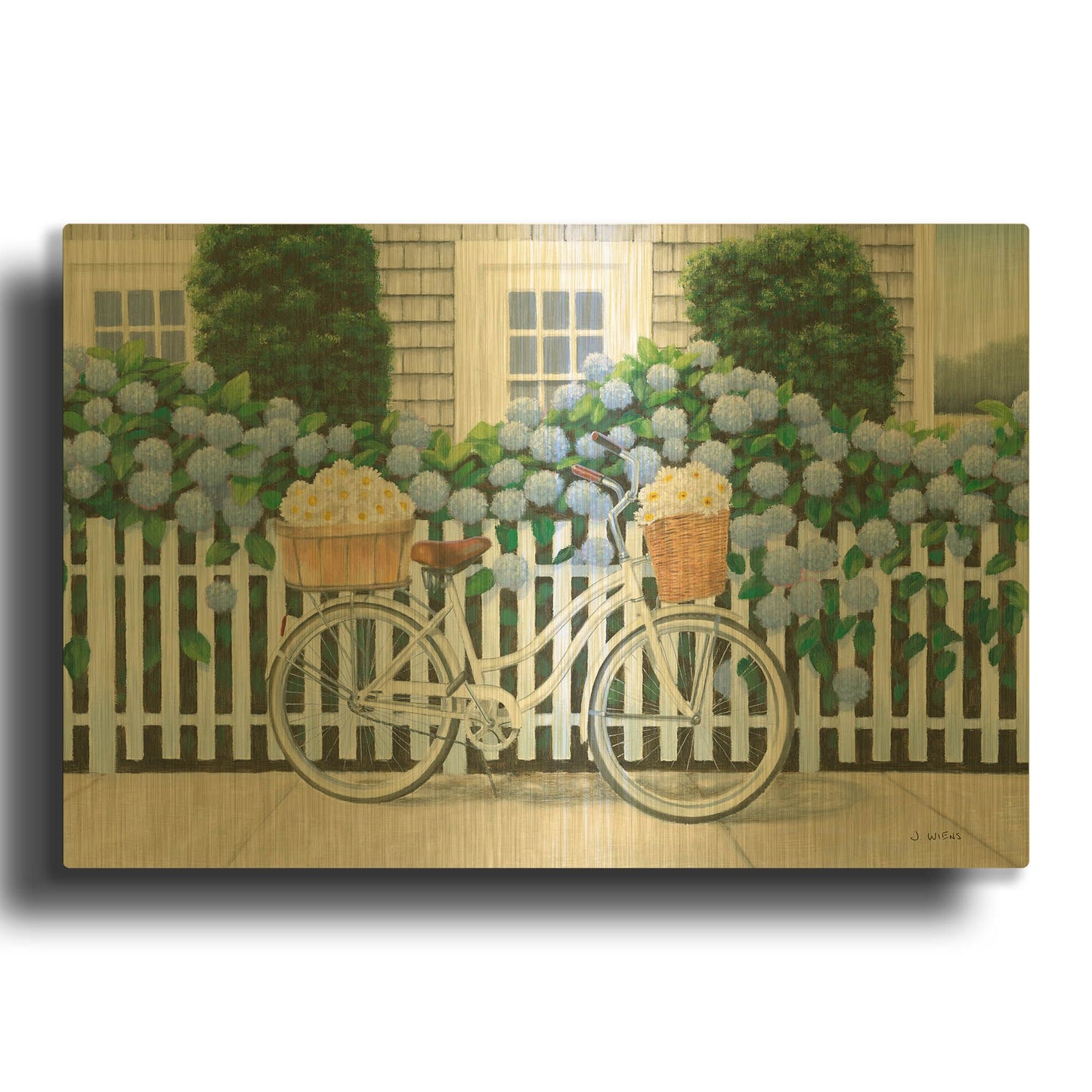 'Beach Days II' By James Wiens Gold Metal Wall Art