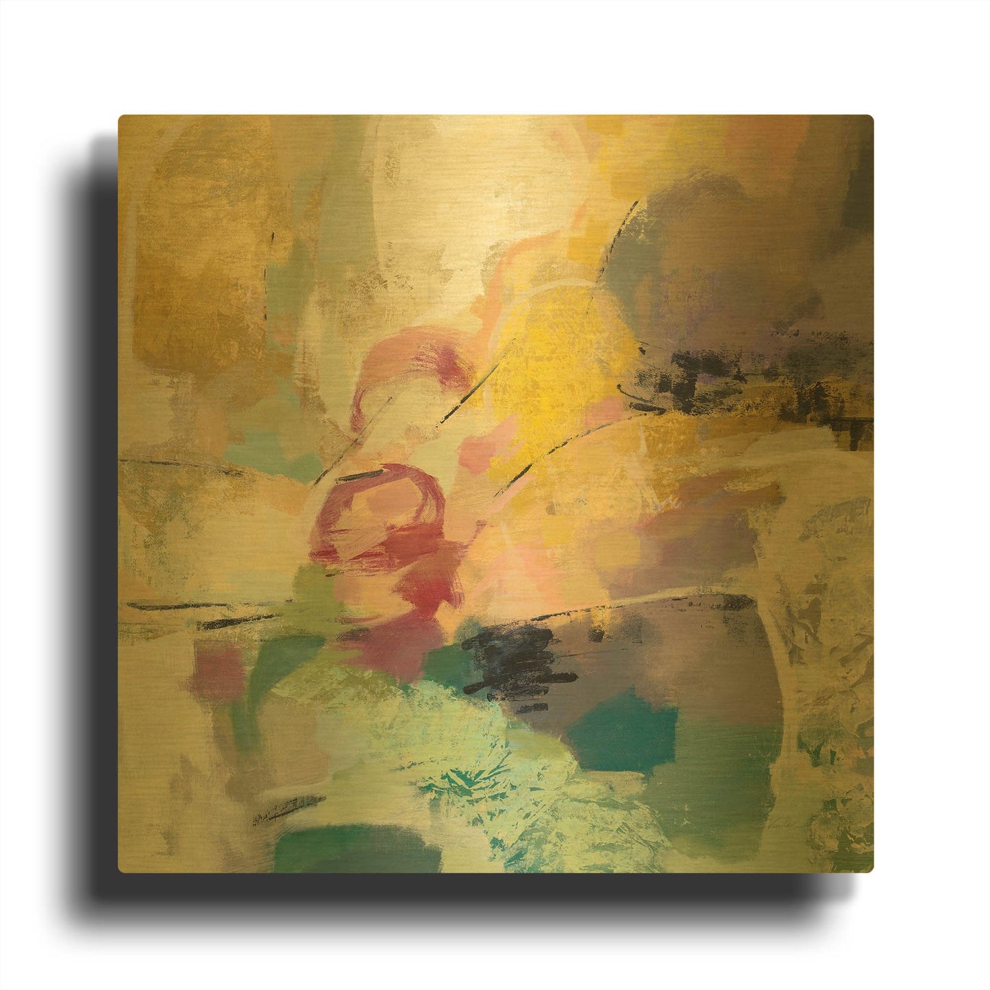 'Mid Mod Mood' By Silvia Vassileva Gold Metal Wall Art