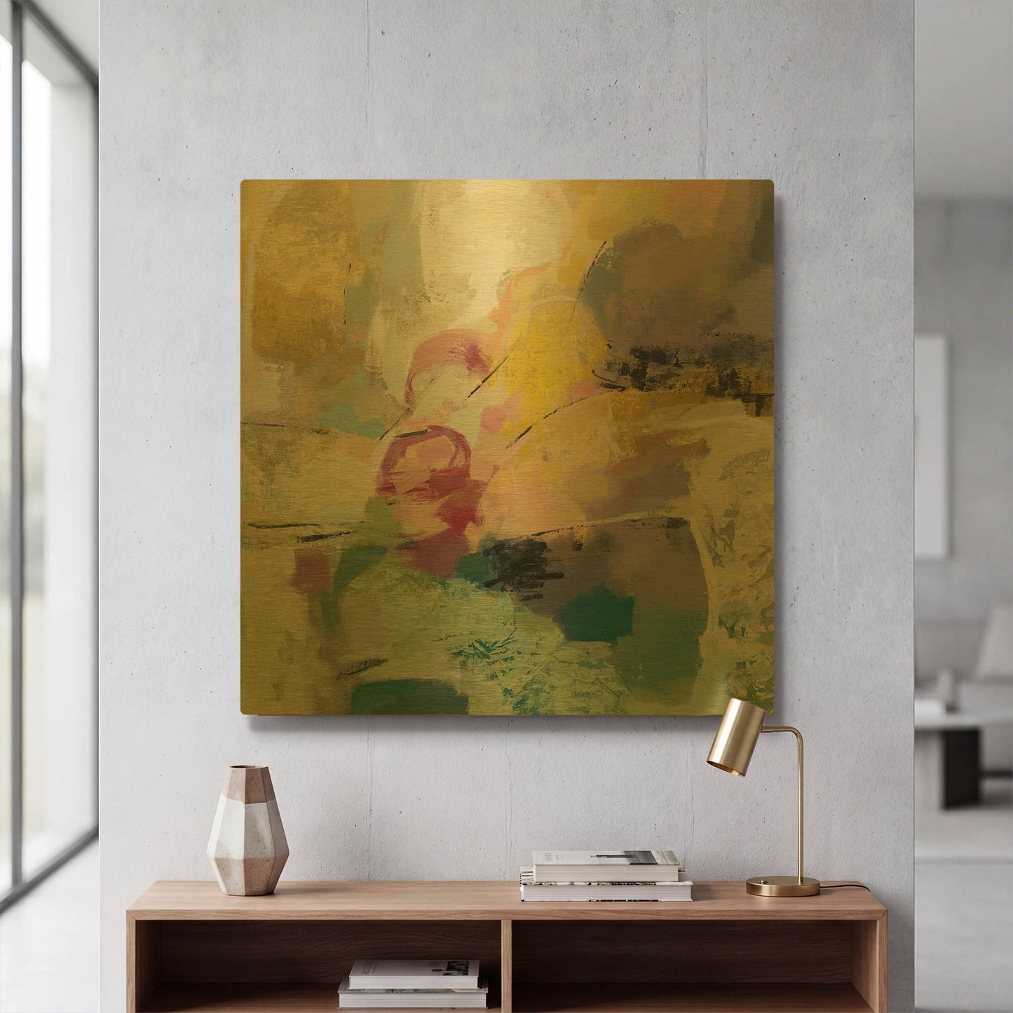 'Mid Mod Mood' By Silvia Vassileva Gold Metal Wall Art