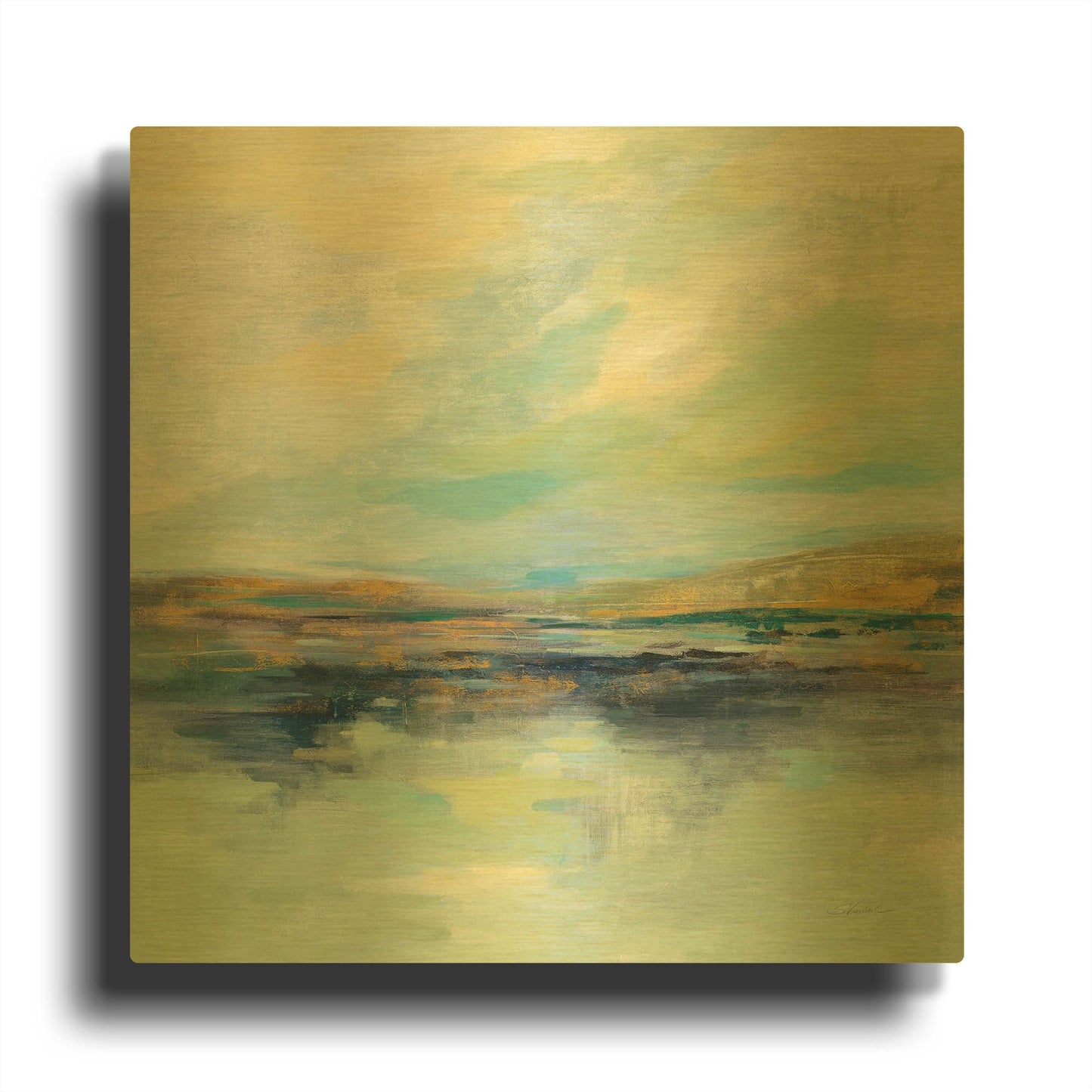'Golden Fields' By Silvia Vassileva Gold Metal Wall Art