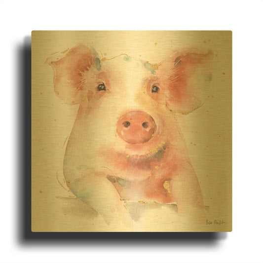 'Farm Friends III' By Lisa Audit Gold Metal Wall Art