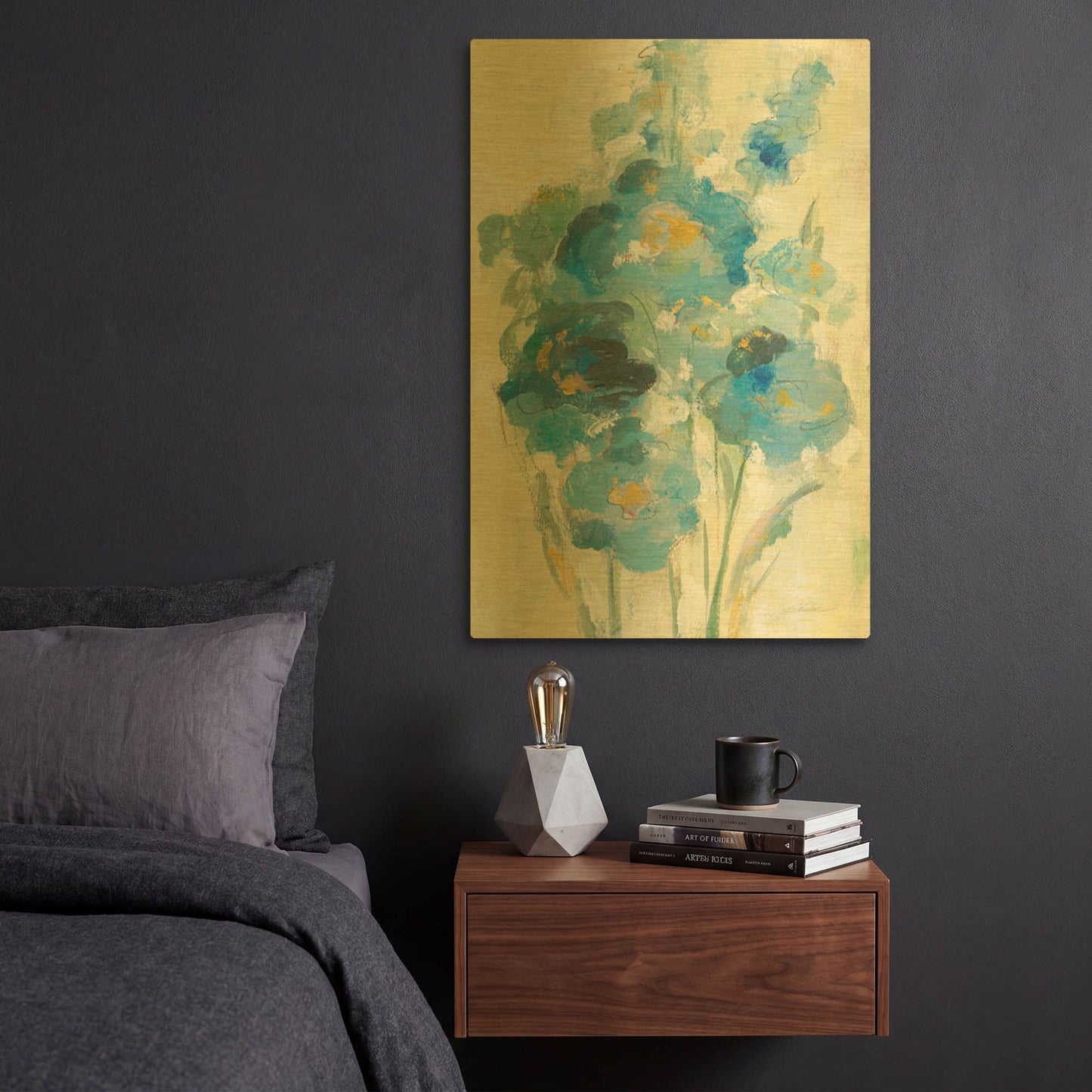 'Loose Bouquet I' By Silvia Vassileva Gold Metal Wall Art