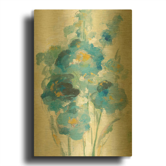 'Loose Bouquet I' By Silvia Vassileva Gold Metal Wall Art