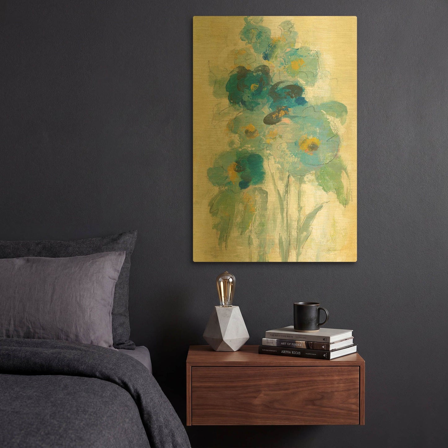 'Loose Bouquet II' By Silvia Vassileva Gold Metal Wall Art