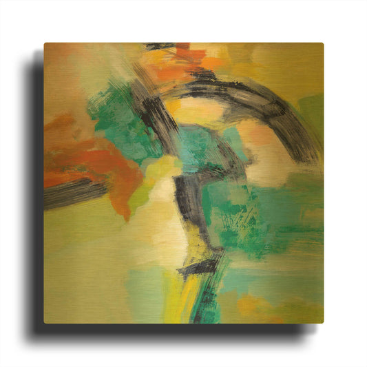 'Rainbow on the Asphalt' By Silvia Vassileva Gold Metal Wall Art