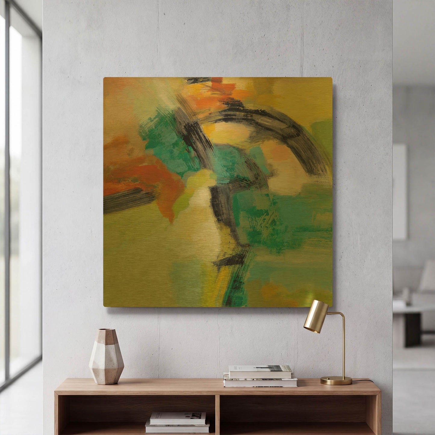 'Rainbow on the Asphalt' By Silvia Vassileva Gold Metal Wall Art