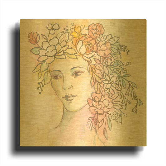 'Primavera' By Silvia Vassileva Gold Metal Wall Art