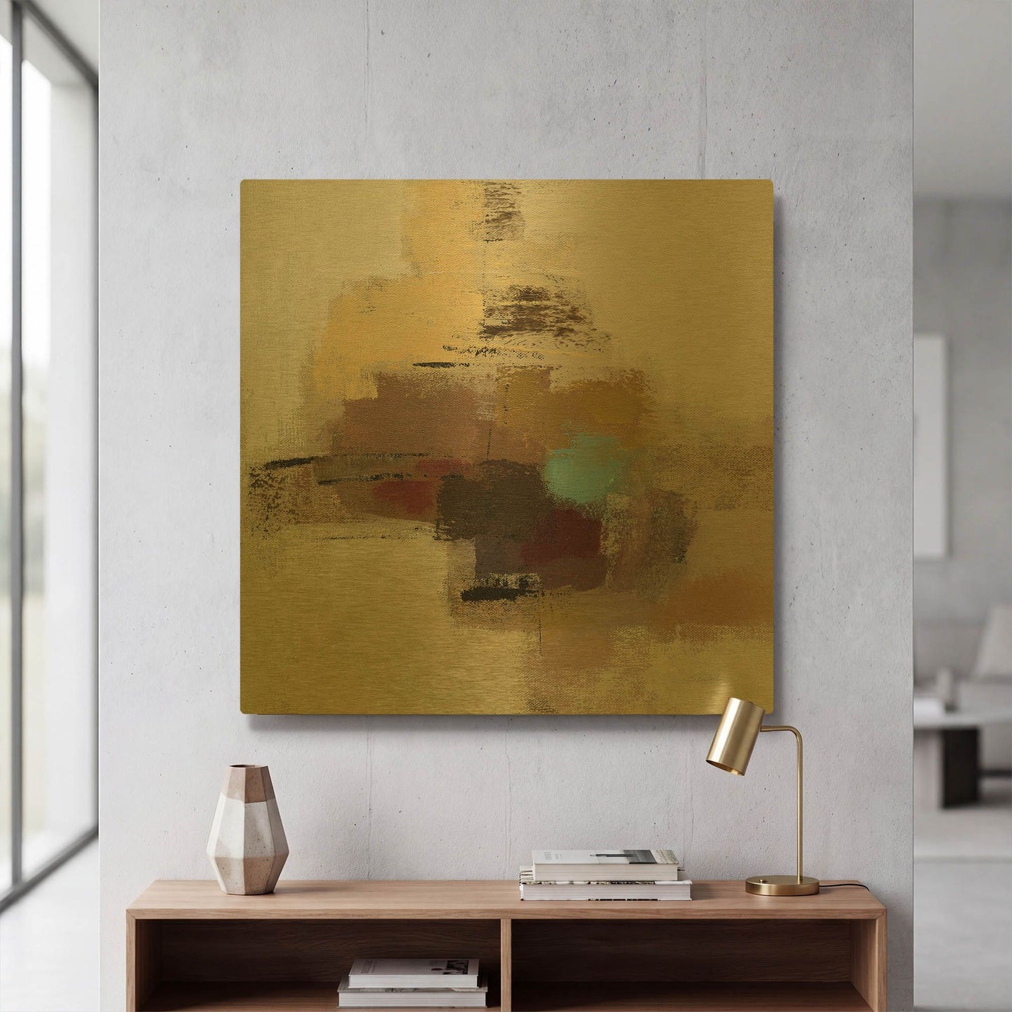 'Morello Cherry Abstract II' By Silvia Vassileva Gold Metal Wall Art