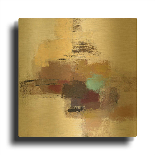 'Morello Cherry Abstract II' By Silvia Vassileva Gold Metal Wall Art