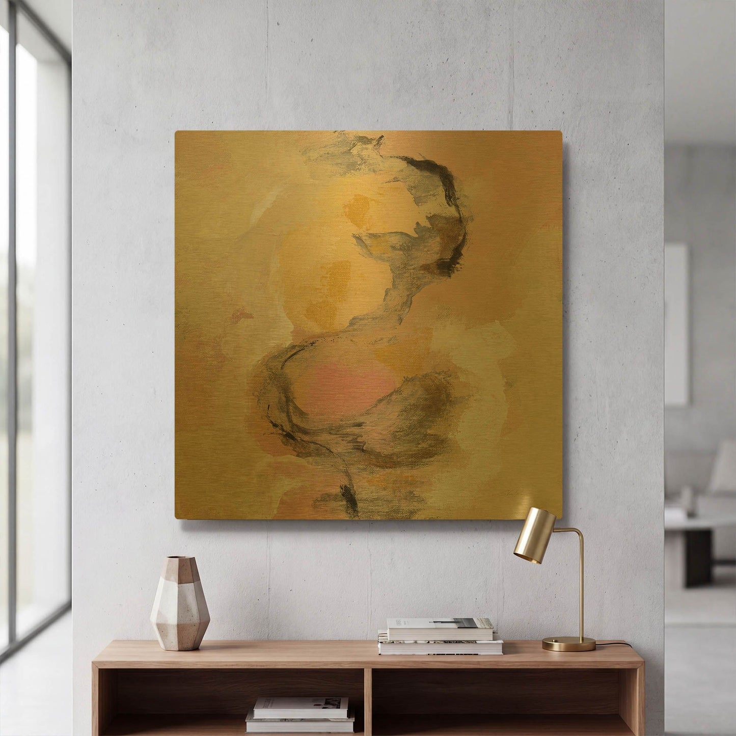 'Peony Aroma I' By Silvia Vassileva Gold Metal Wall Art