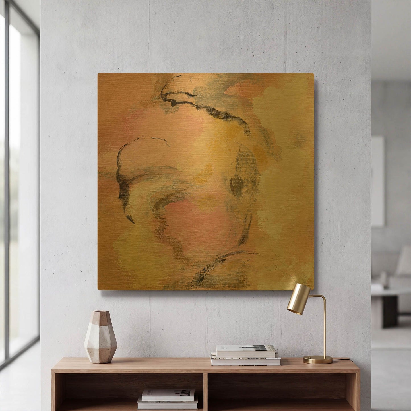 'Peony Aroma II' By Silvia Vassileva Gold Metal Wall Art