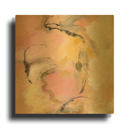 'Peony Aroma II' By Silvia Vassileva Gold Metal Wall Art