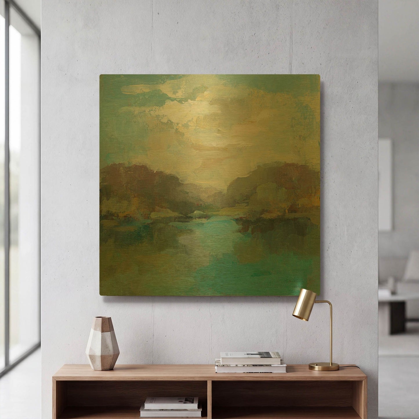 'Mini Landscape' By Silvia Vassileva Gold Metal Wall Art