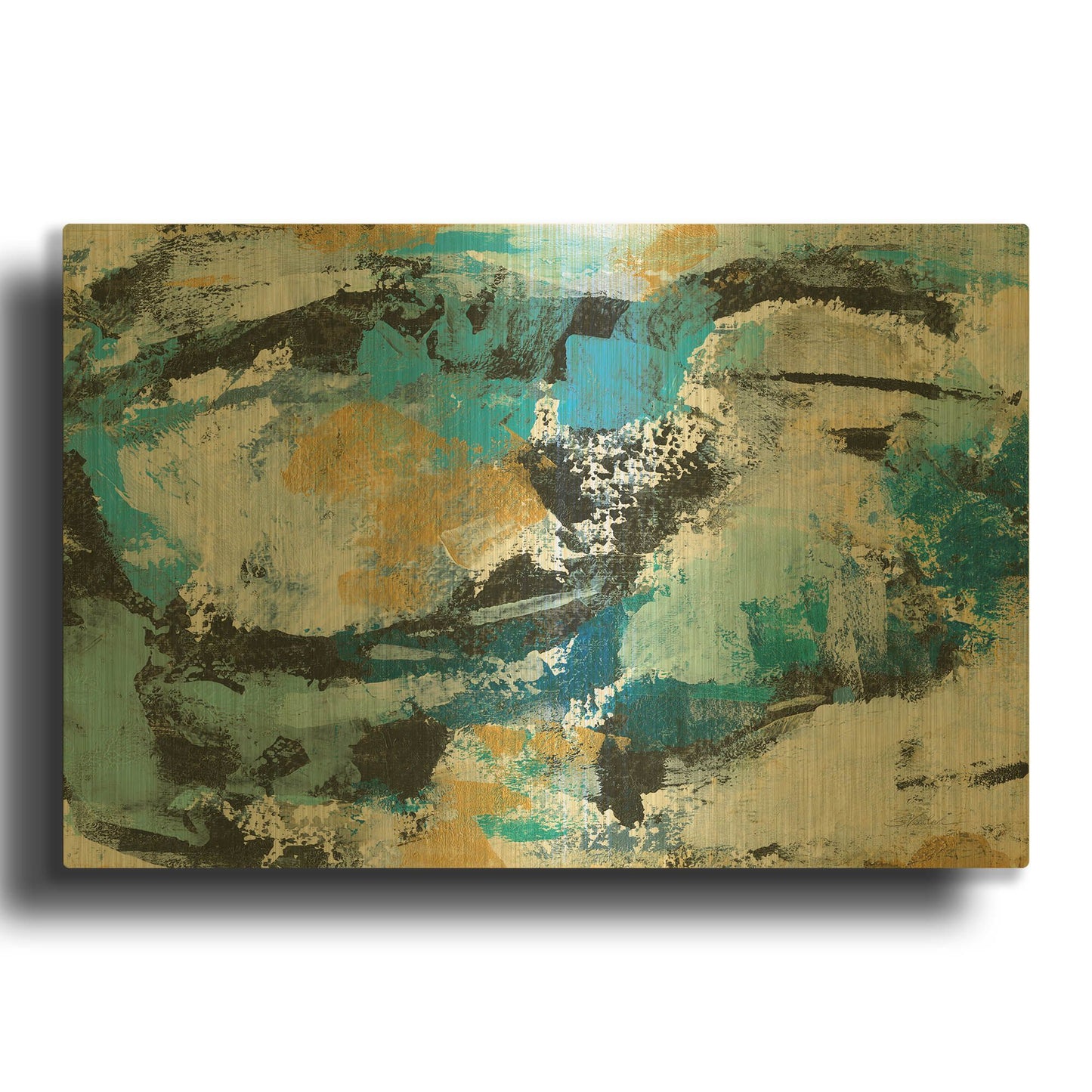 'Impromptu I' By Silvia Vassileva Gold Metal Wall Art