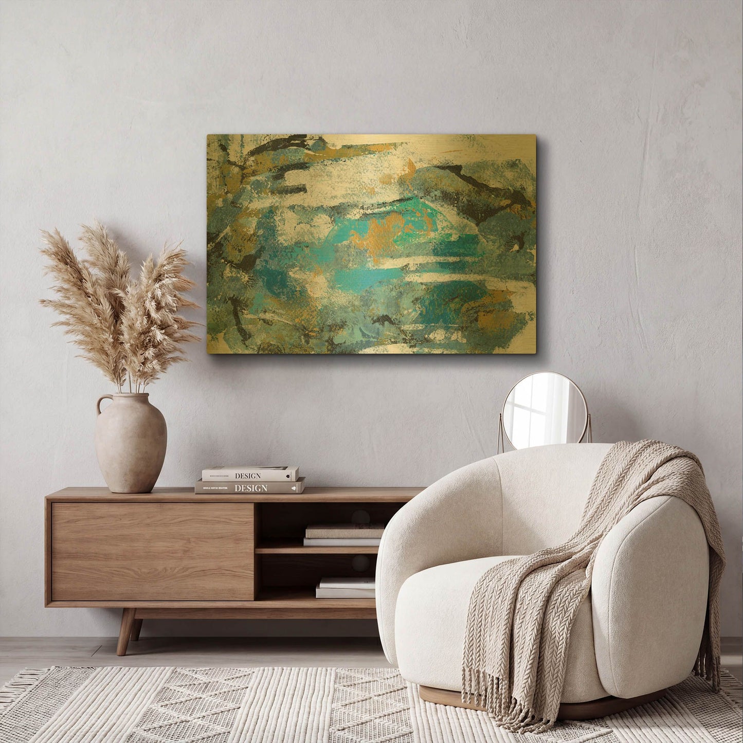 'Impromptu II' By Silvia Vassileva Gold Metal Wall Art