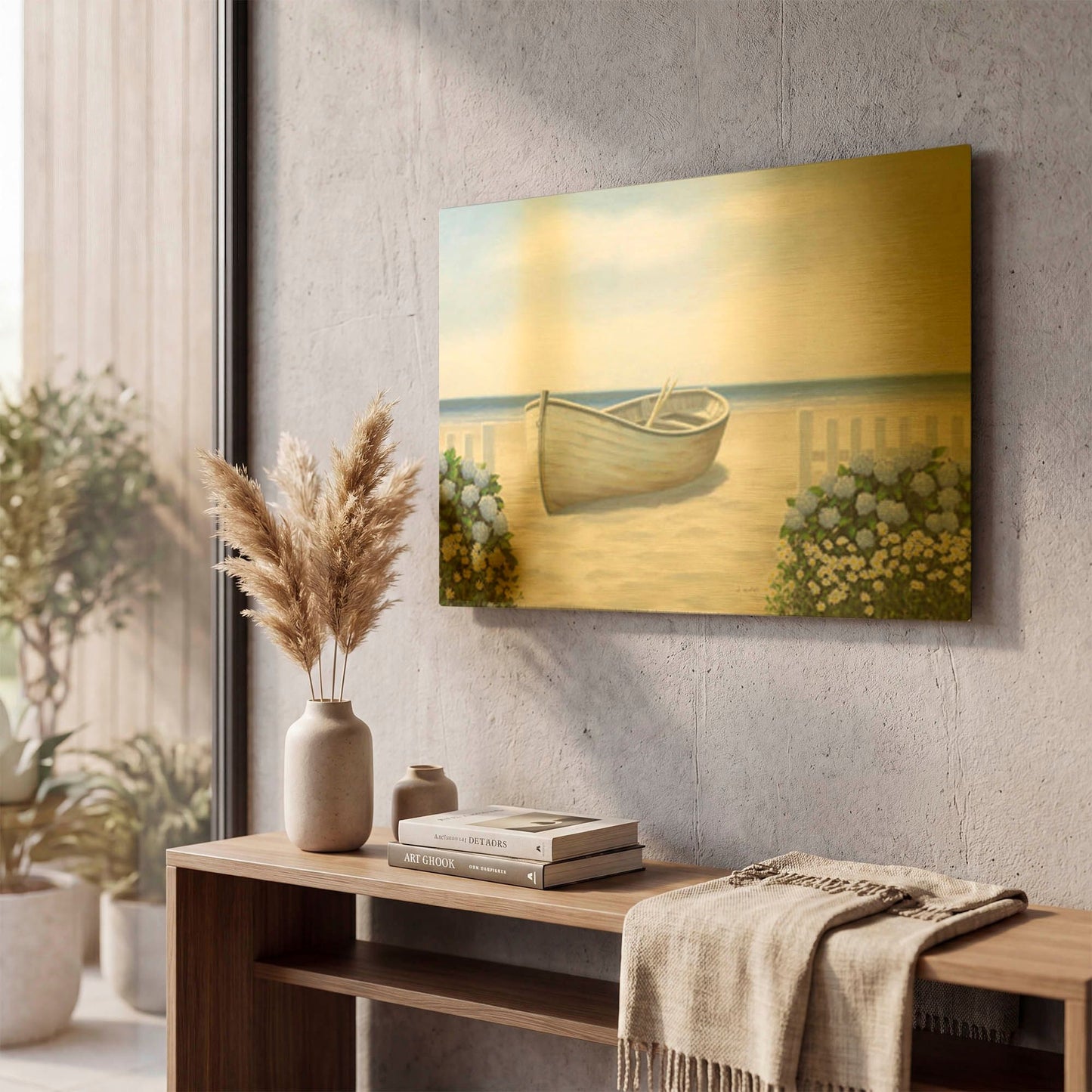 'Beach Days I' By James Wiens Gold Metal Wall Art