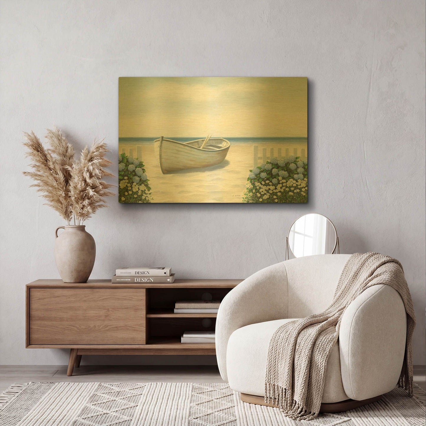 'Beach Days I' By James Wiens Gold Metal Wall Art