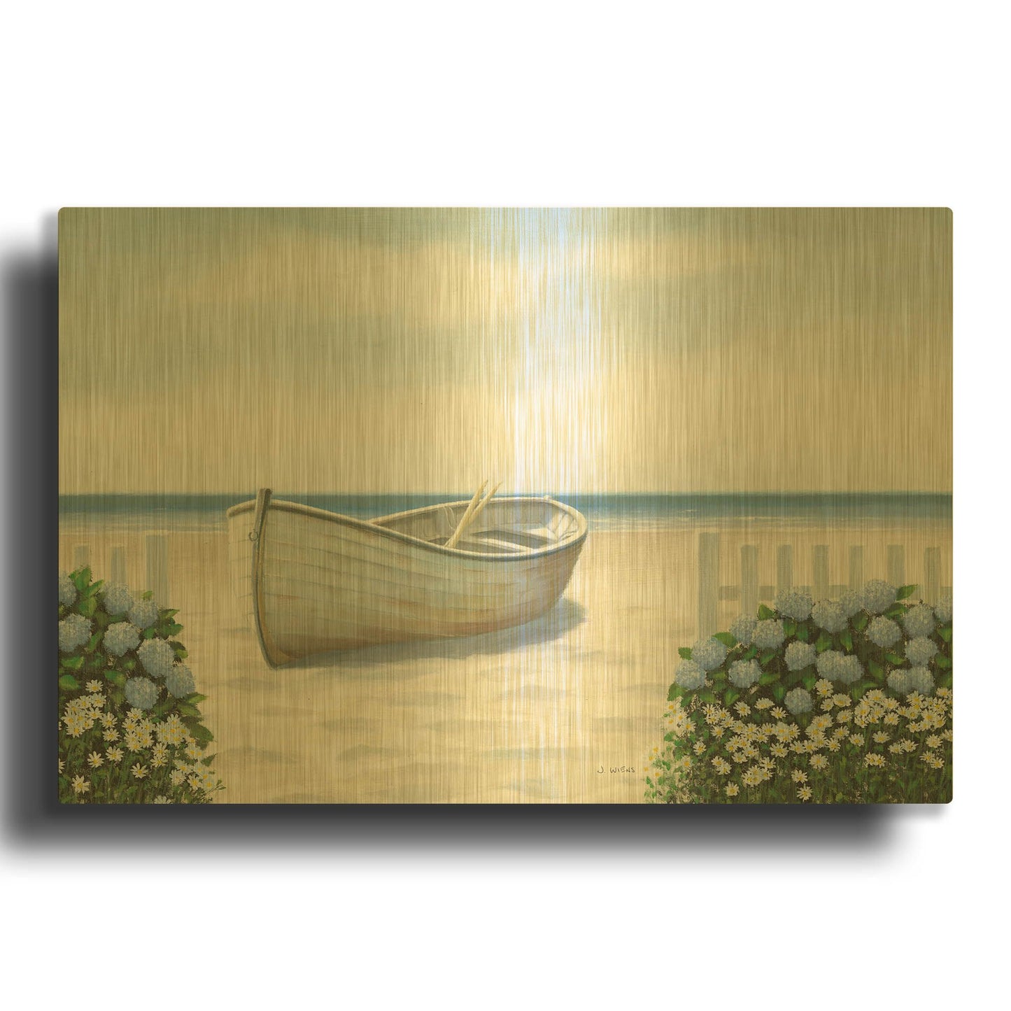 'Beach Days I' By James Wiens Gold Metal Wall Art