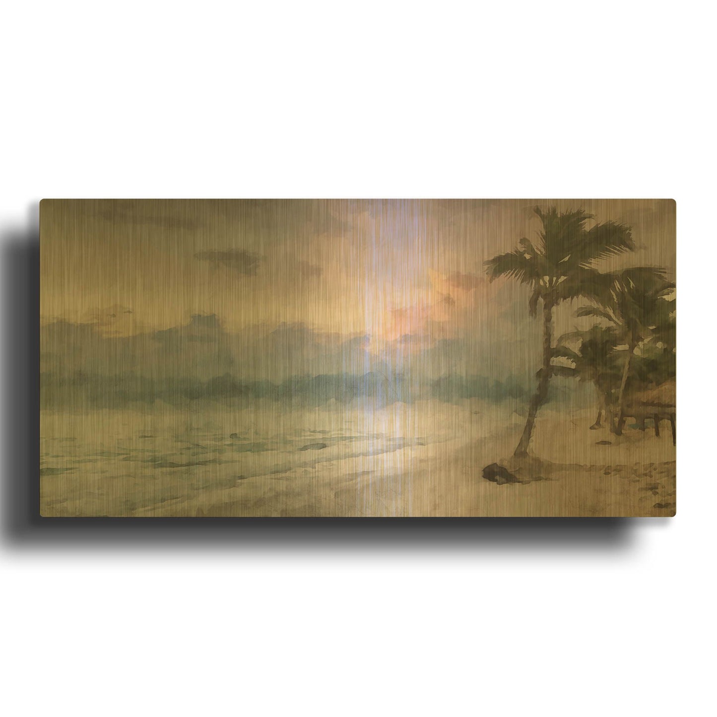 'Coastal Series 27' By Kim Curinga Gold Metal Wall Art