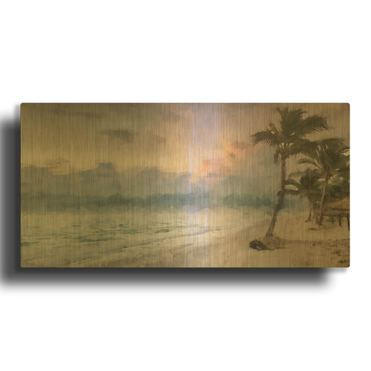 'Coastal Series 27' By Kim Curinga Gold Metal Wall Art