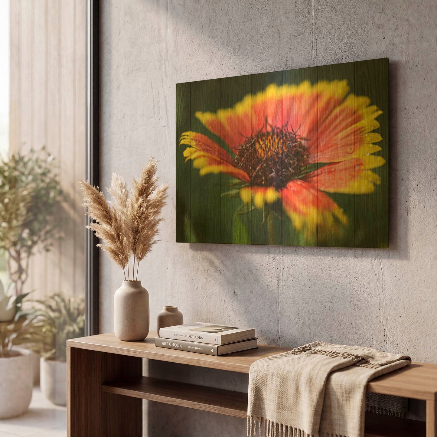 'Blossom Echoes' By Bess Hamiti Gold Metal Wall Art