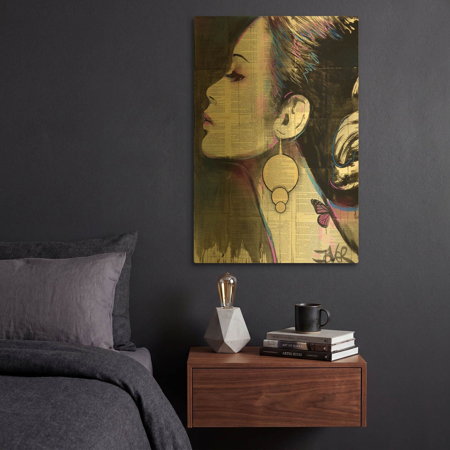 'Flourish' By Loui Jover Gold Metal Wall Art