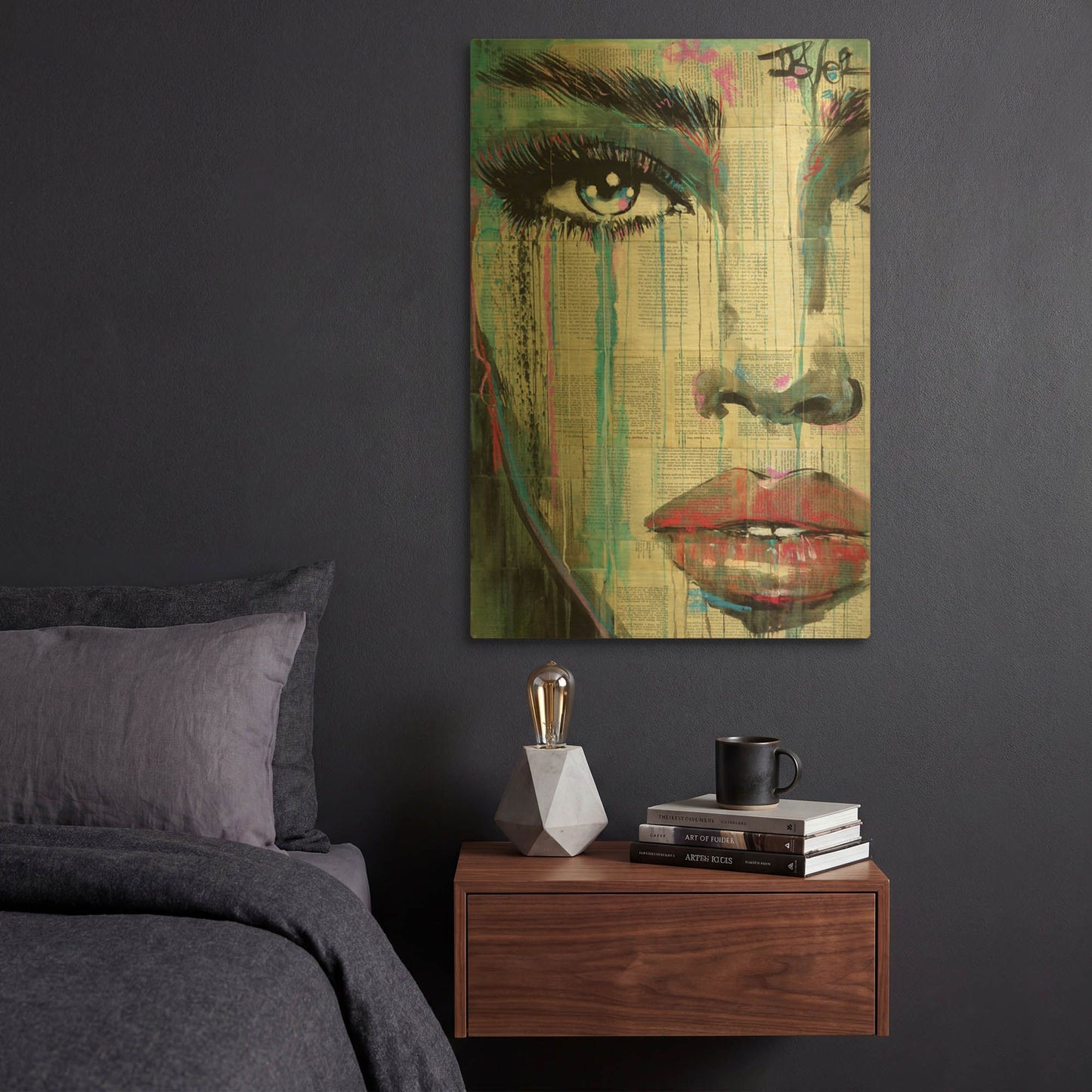 'Faraway' By Loui Jover Gold Metal Wall Art