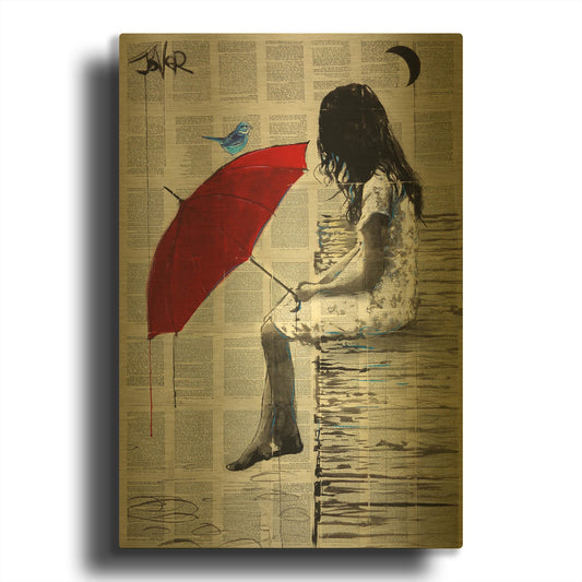 'Epithany' By Loui Jover Gold Metal Wall Art