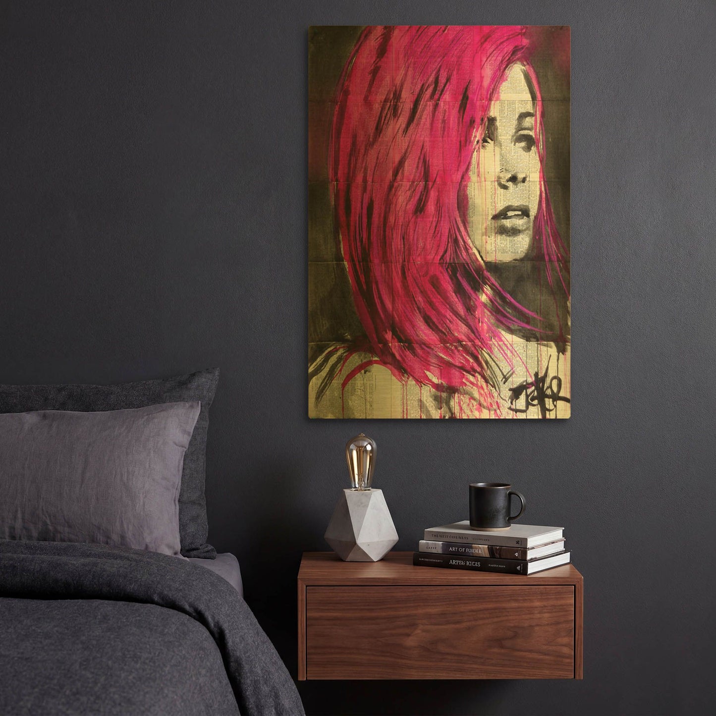 'Dream World' By Loui Jover Gold Metal Wall Art