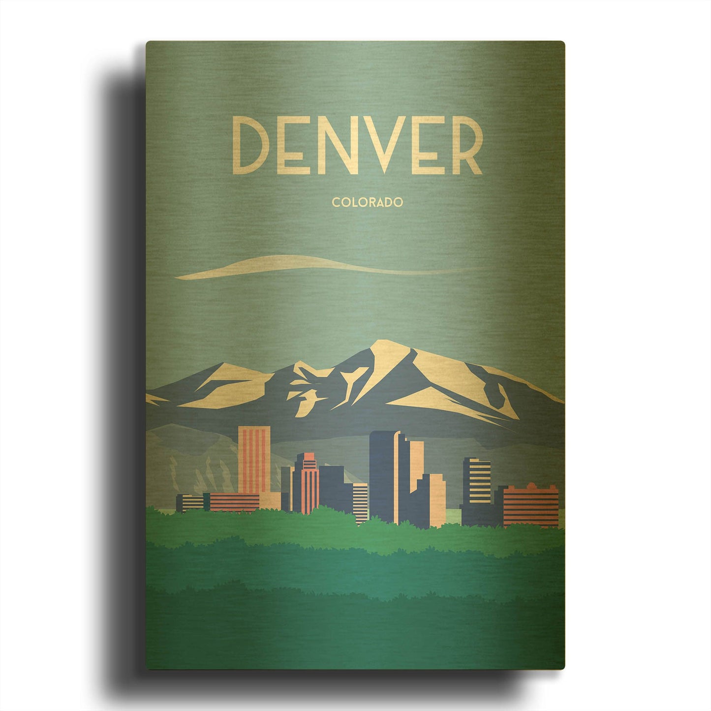 'Denver' By Arctic Frame Gold Metal Wall Art