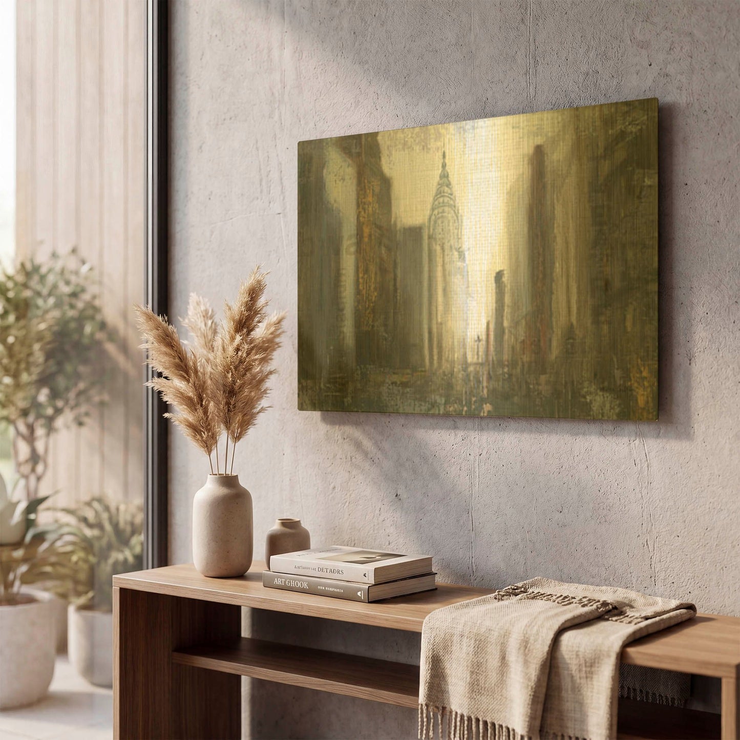 'Urban Movement I NY' By Myles Sullivan Gold Metal Wall Art