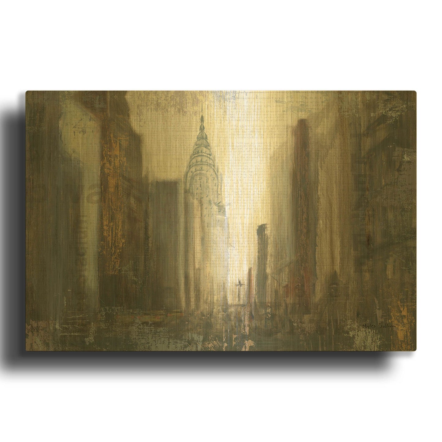 'Urban Movement I NY' By Myles Sullivan Gold Metal Wall Art