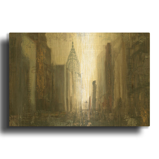 'Urban Movement I NY' By Myles Sullivan Gold Metal Wall Art