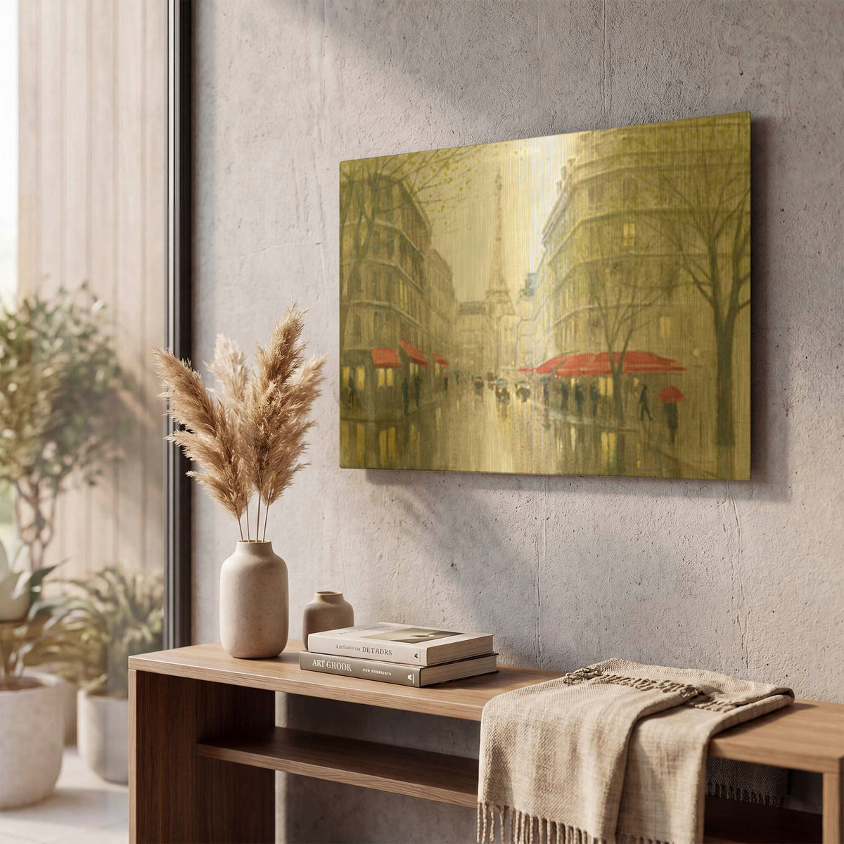 'Impression of Paris' By Myles Sullivan Gold Metal Wall Art