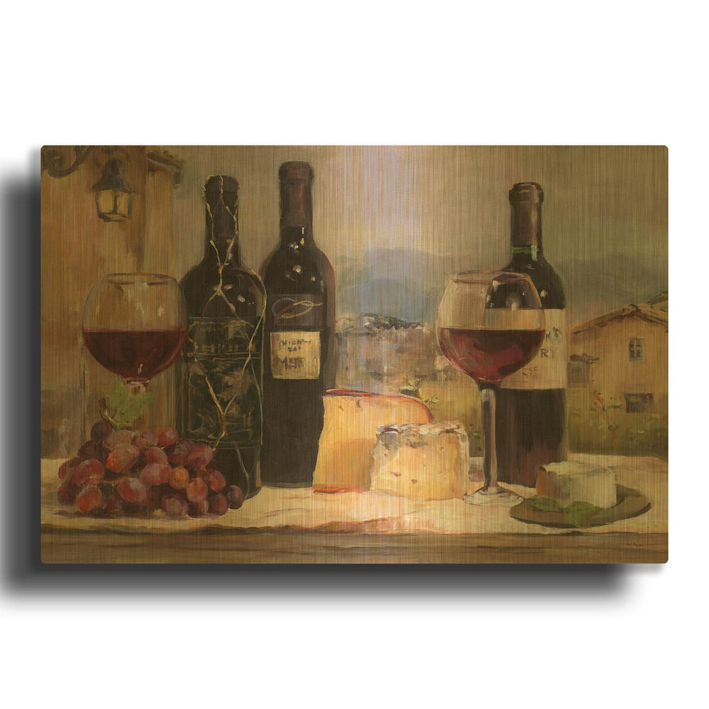 'Villa Reds' By Marilyn Borglum Gold Metal Wall Art