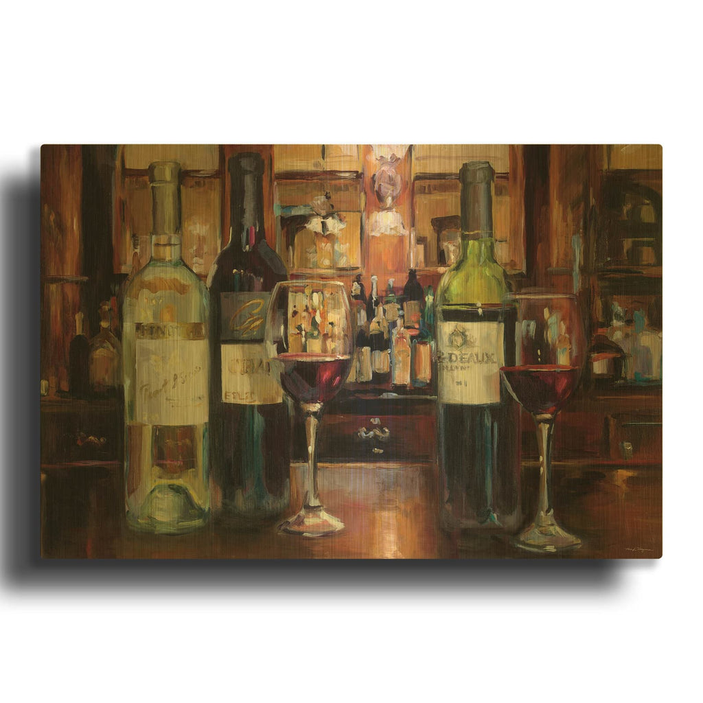 'A Reflection of Wine' By Marilyn Borglum Gold Metal Wall Art