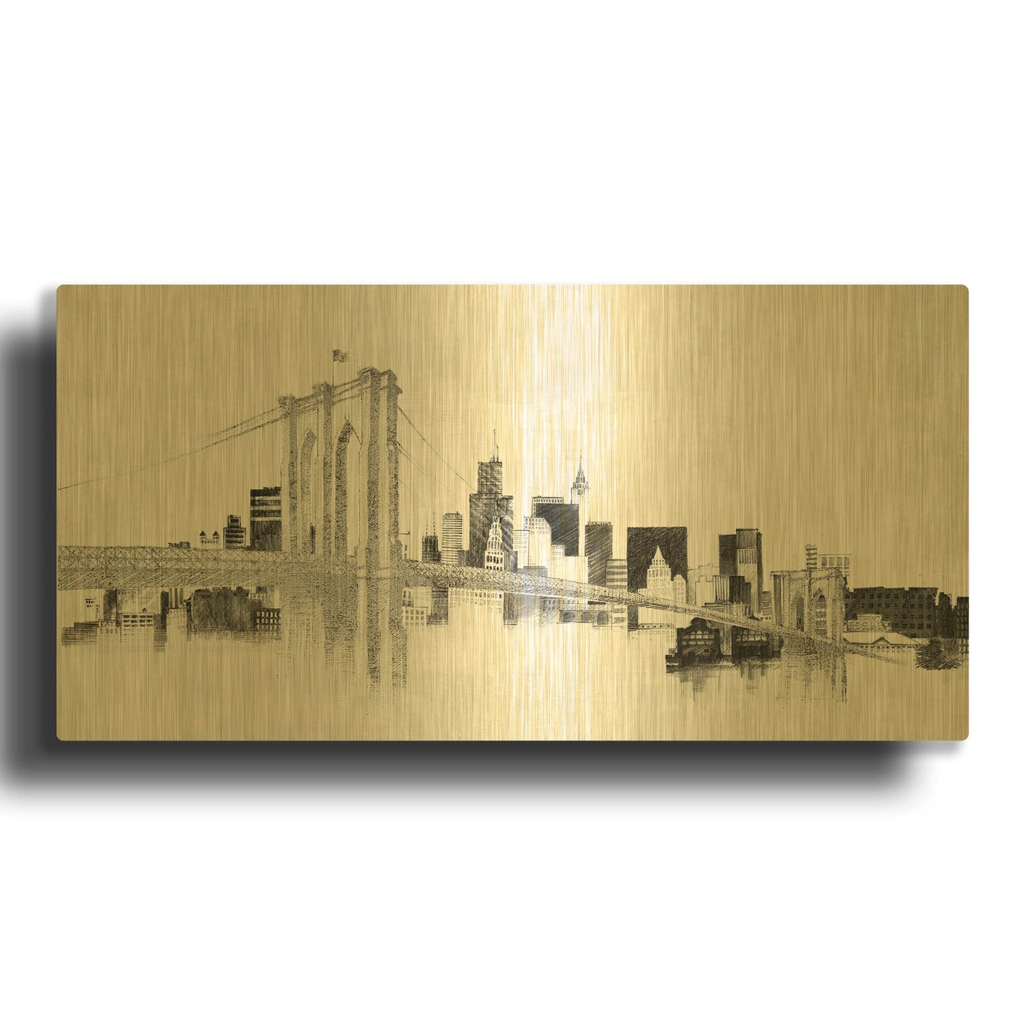 'Golden Vista' By Avery Tillmon Gold Metal Wall Art