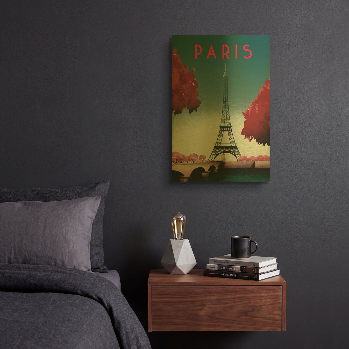 'Paris' By Arctic Frame Gold Metal Wall Art