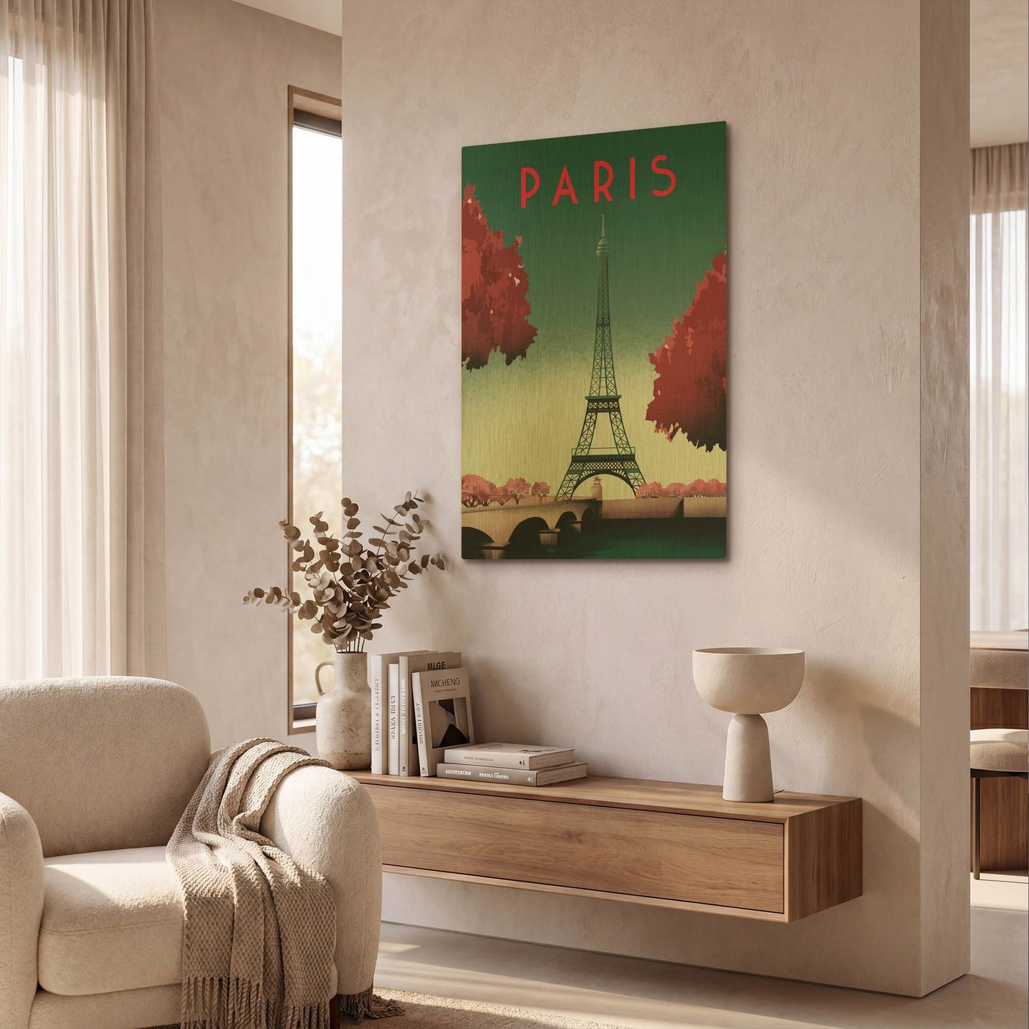 'Paris' By Arctic Frame Gold Metal Wall Art