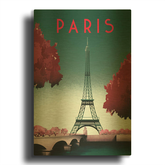 'Paris' By Arctic Frame Gold Metal Wall Art