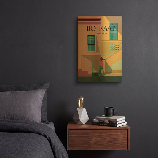 'Bo-Kaap' By Arctic Frame Gold Metal Wall Art