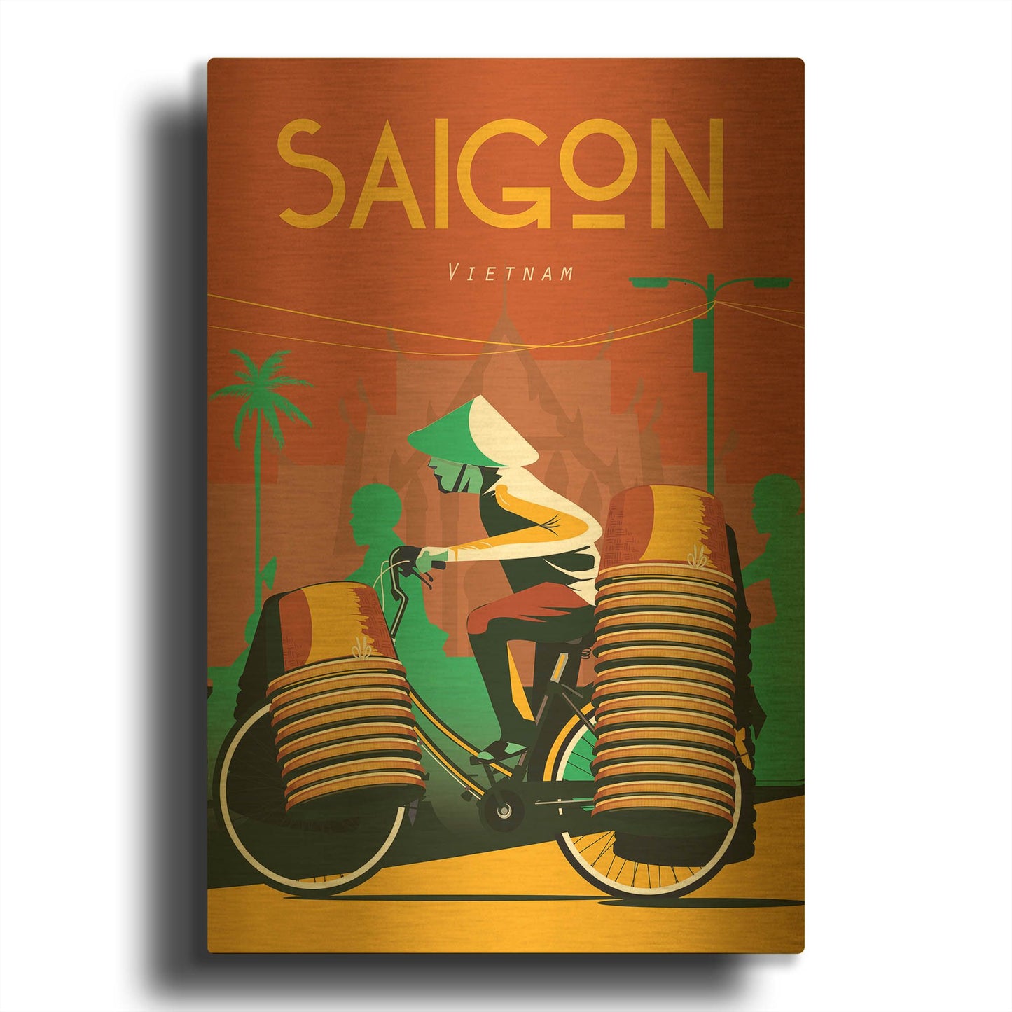 'Saigon Vietnam' By Arctic Frame Gold Metal Wall Art