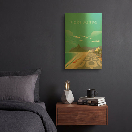 'Rio' By Arctic Frame Gold Metal Wall Art