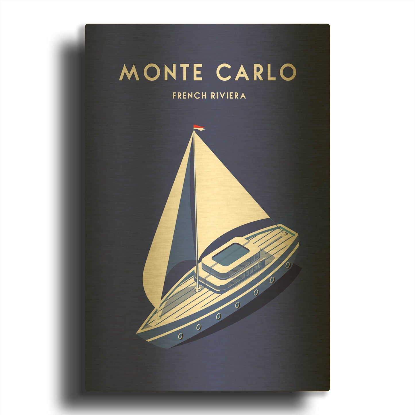'Montecarlo' By Arctic Frame Gold Metal Wall Art