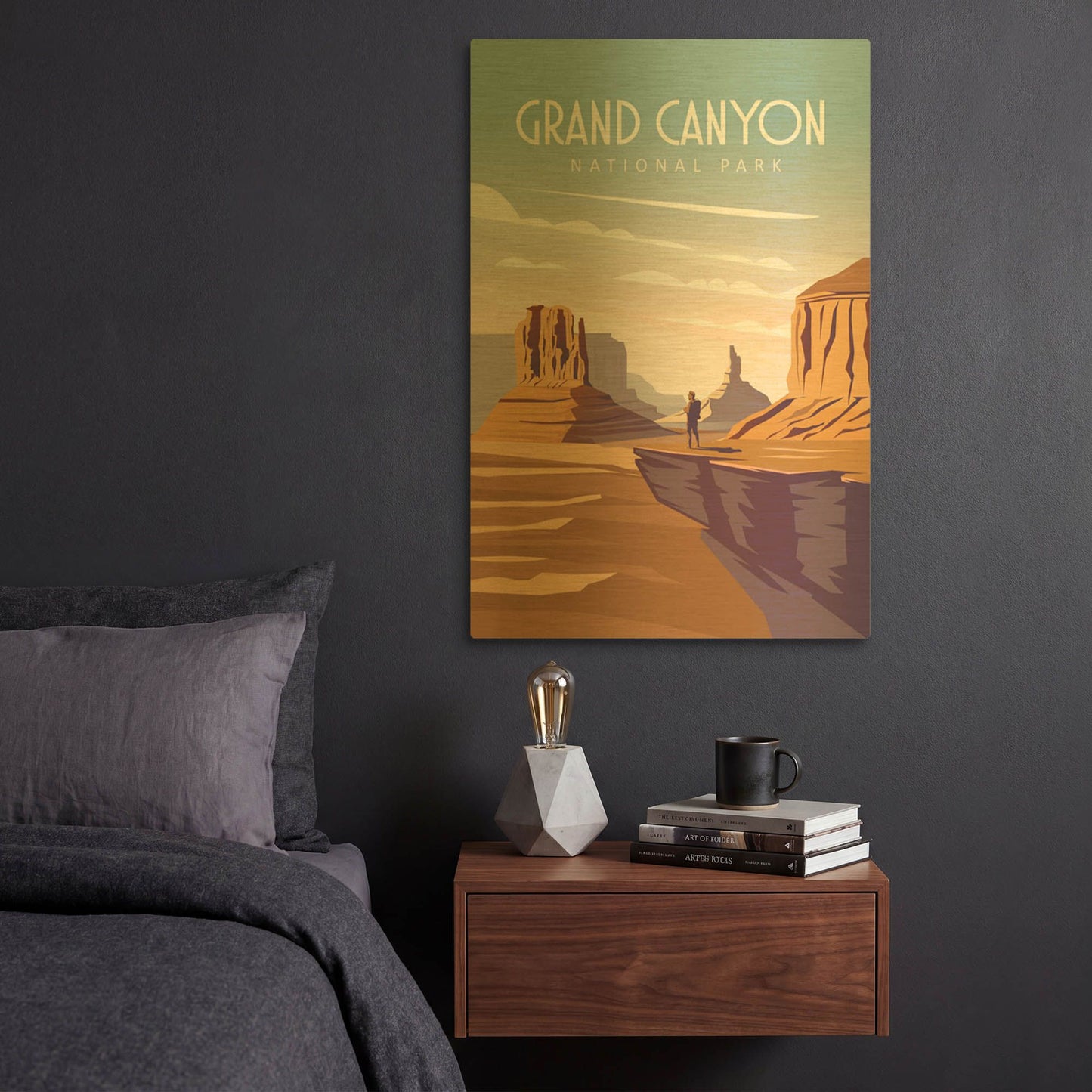 'Grand Canyon National Park' By Arctic Frame Gold Metal Wall Art