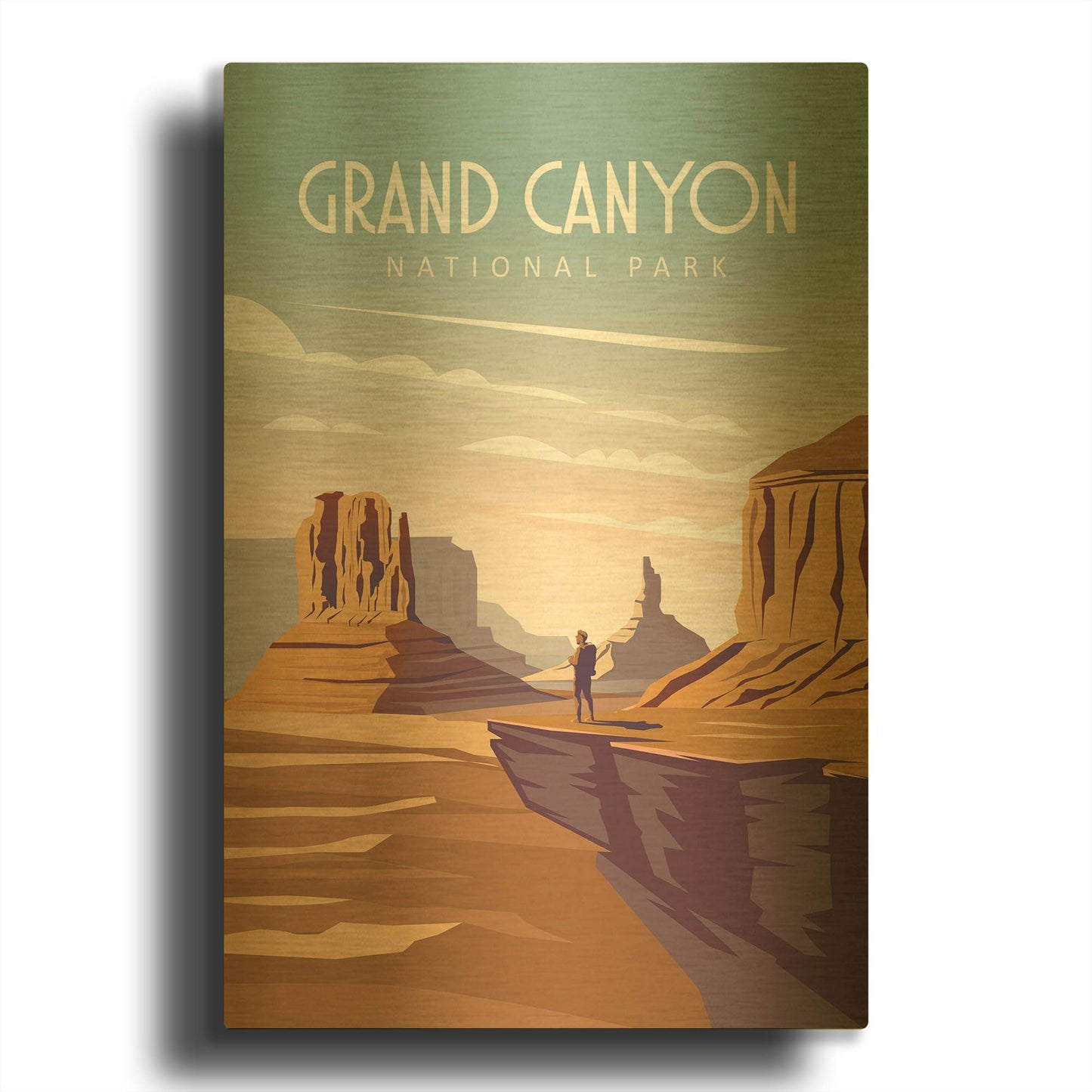 'Grand Canyon National Park' By Arctic Frame Gold Metal Wall Art