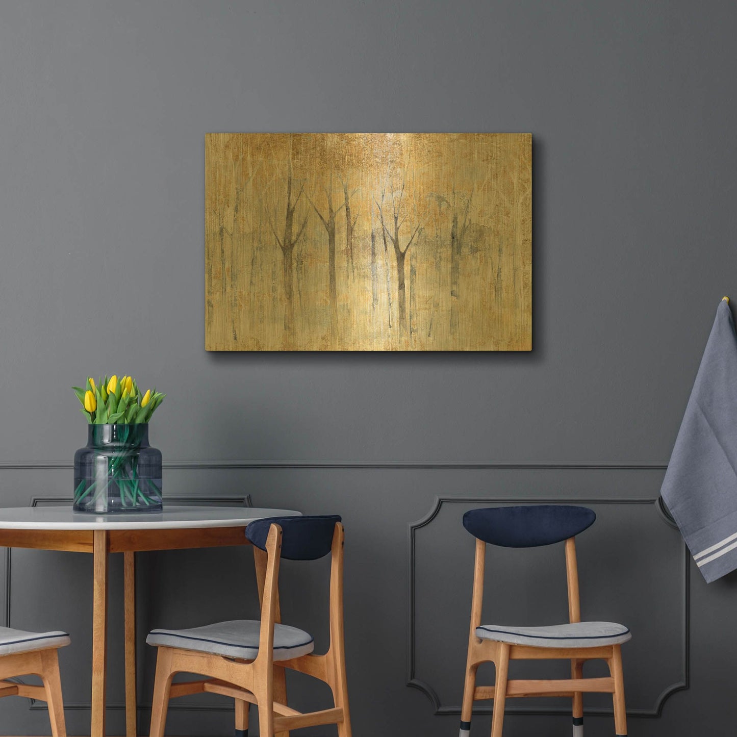 'Seasons End Gold' By Avery Tillmon Gold Metal Wall Art