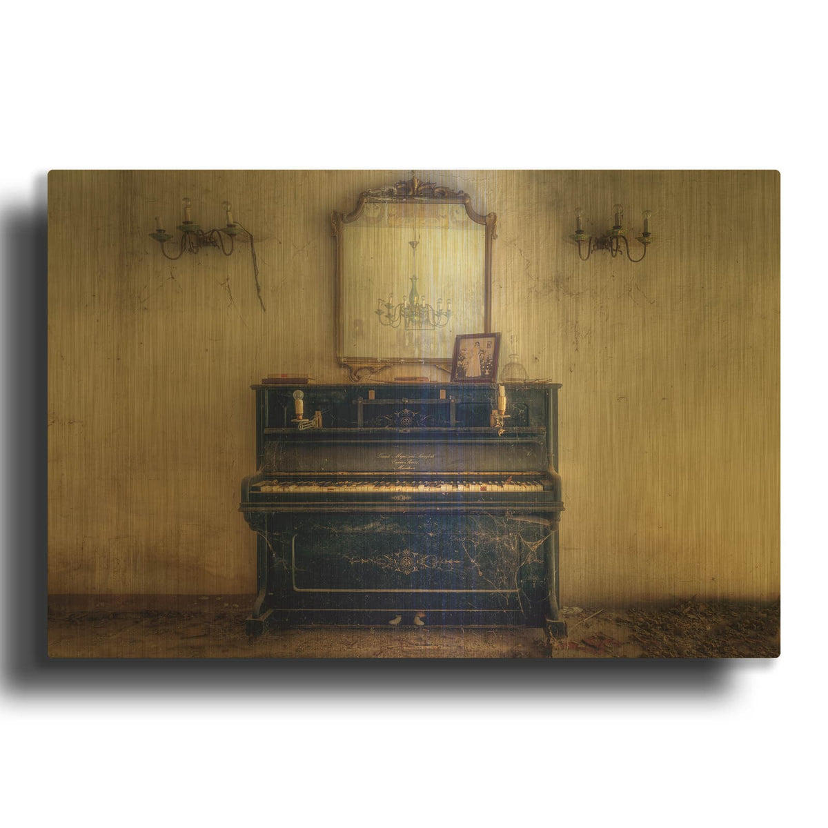 'Reflection' By Roman Robroek Gold Metal Wall Art