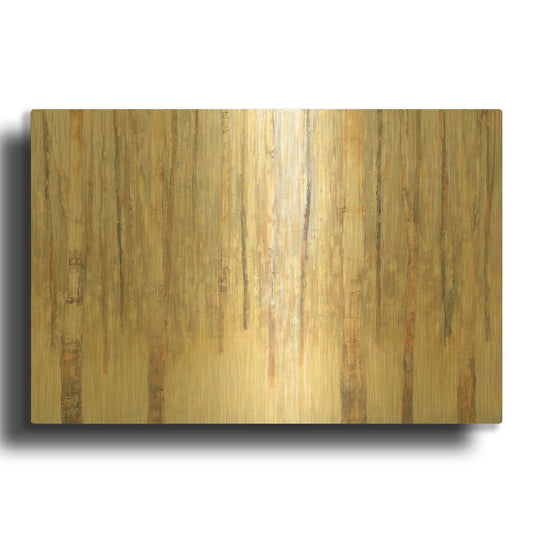 'Birches In Winter' By Julia Purinton Gold Metal Wall Art