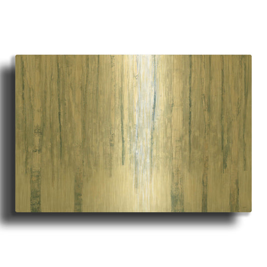'Birches In Winter Blue' By Julia Purinton Gold Metal Wall Art